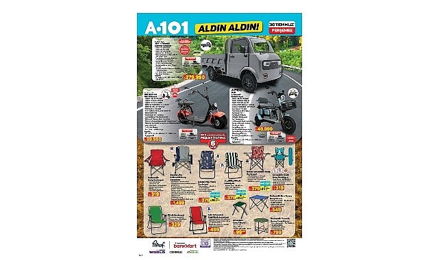A101'den Elektrikli Kamyonet ve Teknoloji Fırsatları