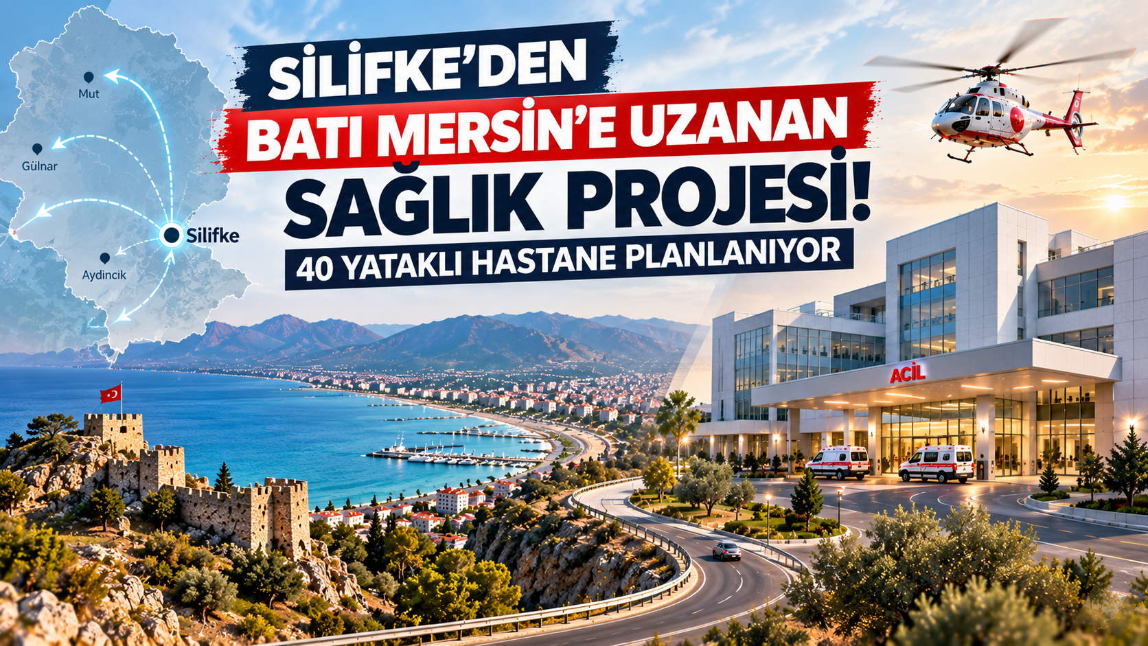 Silifke’den Batı Mersin’e Uzanan Sağlık Projesi! 40 Yataklı Hastane Planlanıyor